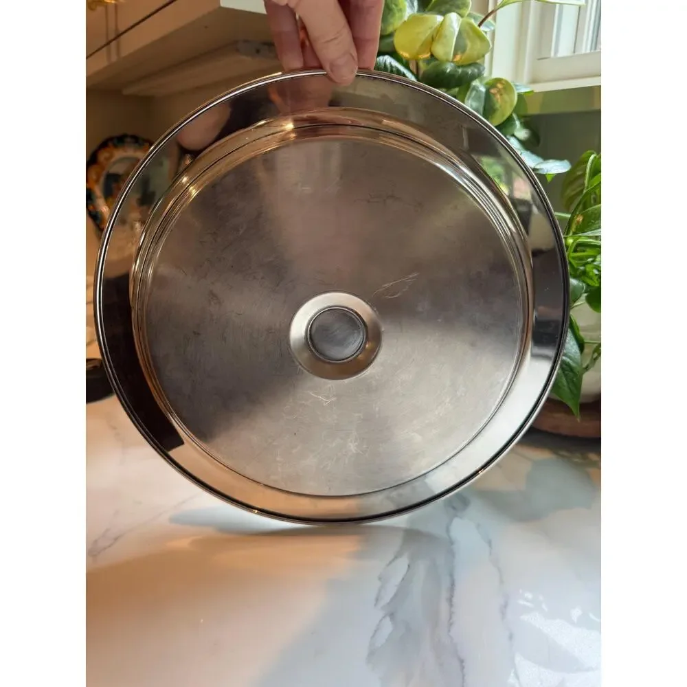 Vintage Wm Rogers Silver Plate Revere-Style Bowl & Tray Set
